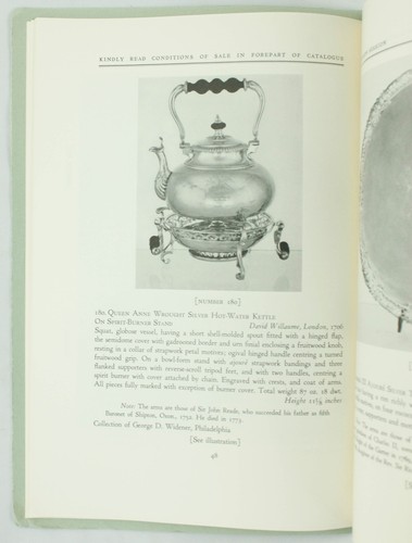 Vintage Important Collection English Silver 1965 Parke-Bernet Auction Catalog - Picture 9 of 10