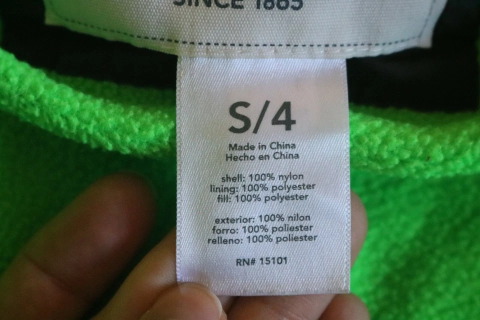 Carter's Kids Boy Jacket Green Fleece Full Zip Hooded Black Size S / 4 - Image 4 of 4