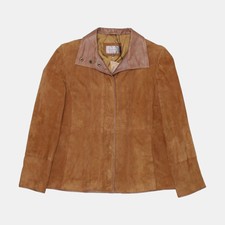 John Lewis Leather Jacket / Size 12 / Womens / Brown / Faux Leather