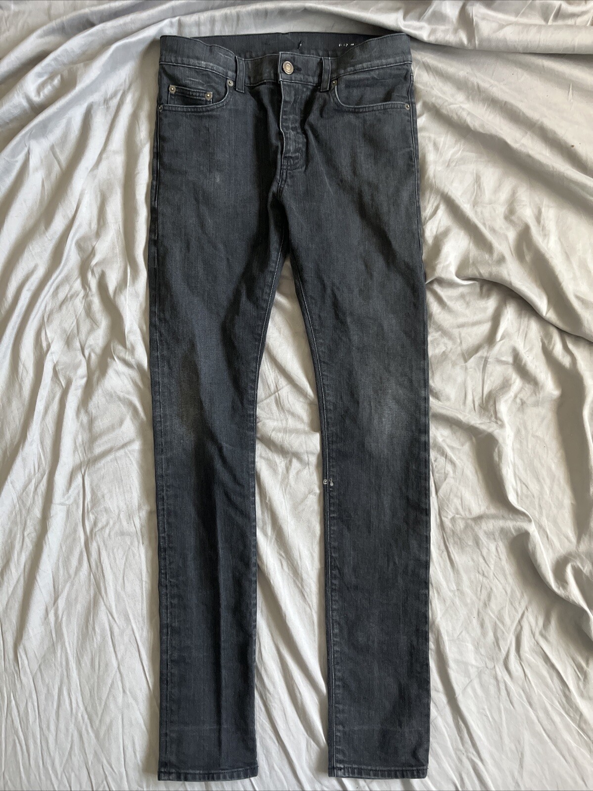 Pantaloni denim neri YSL Saint Laurent da uomo taglia 27