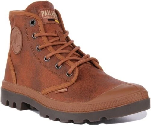Palladium Pampa Hi Wax Baskets Unisex À Lacets Rugged En Rouille Taille EU 36-46 - Photo 1/4