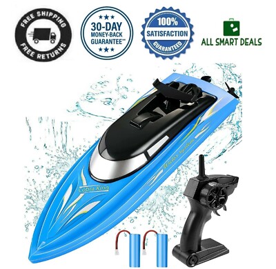 Lancha Barco A Control Remoto Para Lagos Piscinas Alta Velocidad Niños Y  Grandes