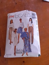 8845 UNCUT McCalls SEWING Pattern Misses Pull on Pants Skirt Shorts Easy Basic