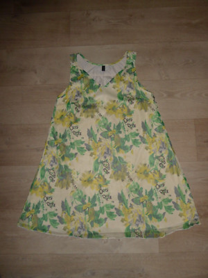 VERO MODA Chiffon Kleid Schwingend Ärmellos Freizeit Party Gr.38 /M **w.NEU** R0