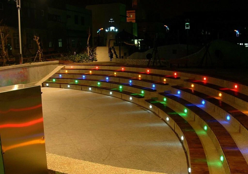 1-50er 22mm RGB LED Bodeneinbaustrahler Einbauleuchte Terrasse Außen Lampe IP67 - Bild 2 von 4