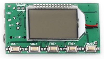 76-108MHz FM Transmitter Stereo Module Frequency Modulation DSP PLL LCD Display