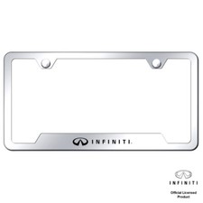 Infiniti Laser Etched Cut-out Brushed Stainless License Plate Frame