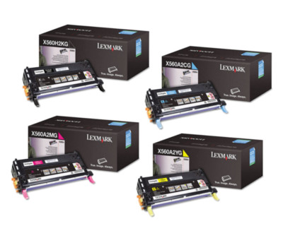 Eurotone 4x Alternativer Toner Set per Lexmark X560 N DN / X560N X560DN / X-560 N DN/X-560N X-560DN / X 560N 560DN - alle colori – Black Cyan Magenta Yellow
