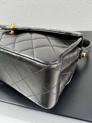 CHANEL Schultertasche Lammleder Double Face schwarz - Bild 7 von 18