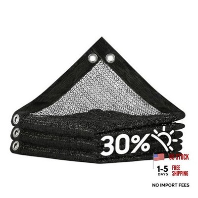 30% Black Shade Cloth, 12FT x 24FT Mesh Tarp, UV Resistant Netting with