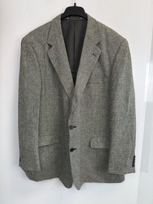 Vintage Tom Rich Collection Men s 48L Silk Houndstooth Sport Coat Made In India