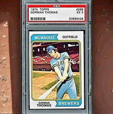 1974 Topps - Gorman Thomas (RC) #288 PSA 5