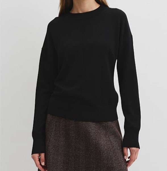 COUNTRY ROAD 2026 [sz XS] Black Lightweight Merino Crew Neck Knit rrp $139