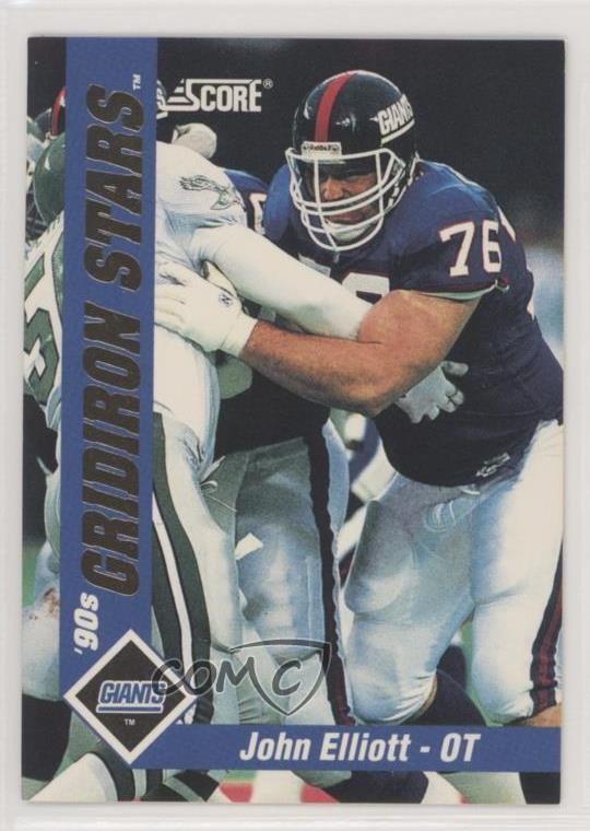 1992 Score Gridiron Stars John Elliott #43 0l1