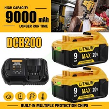 (1-4PCS) For DeWalt 20V Max XR 9.0AH Li-ion Battery/Charger DCB205 DCB204 DCB200