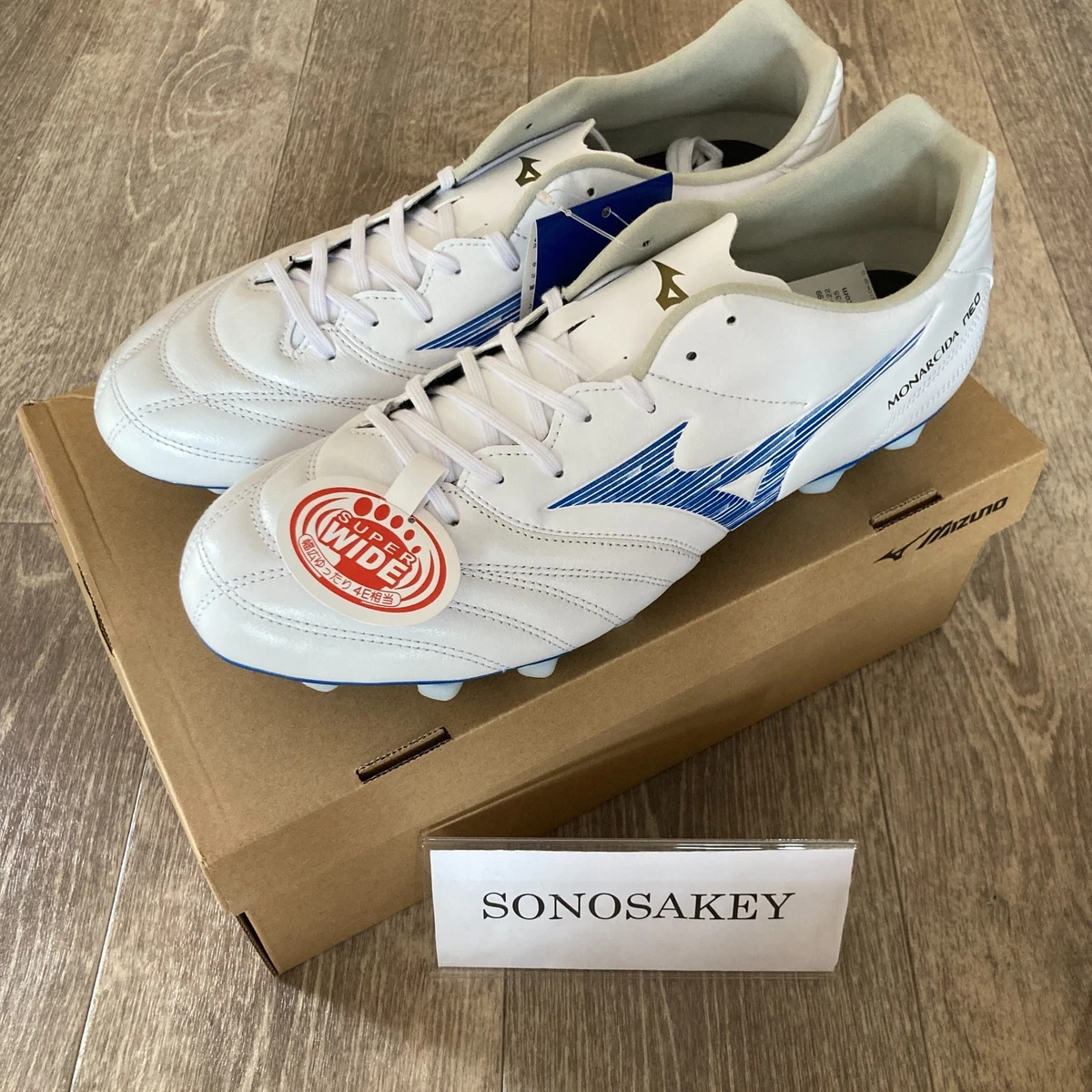 MIZUNO MONARCIDA NEO III SW KL P1GA2427 25 White × Laser Blue 4E