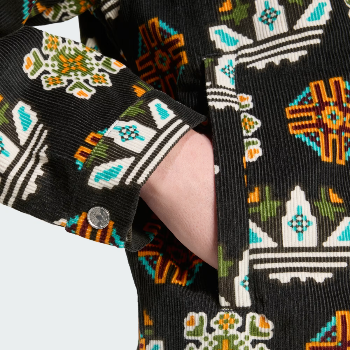 Adidas Originals Men Monogram All Over Print Loose Coach Jacket