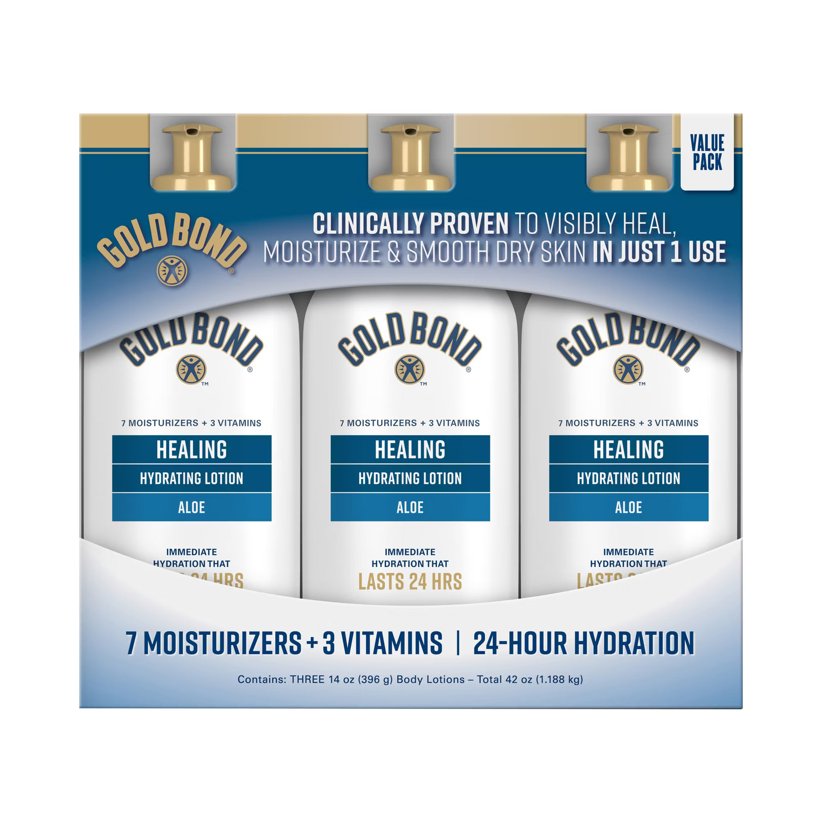 With Aloe, 24-hour Hydration &mdash;3 Pack/14 Oz