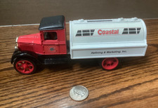 ERTL 1931 Hawkeye Tanker Bank Truck - Coastal Refining with Key - 7 1/4" Long