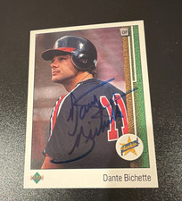 Upper Deck 1989 Dante Bichette #24 Los Angeles Angels Rookie Autographed Card