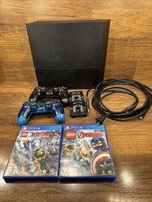  Tested Sony PlayStation 4 500gb Console With Two Controllers, Wires  Games