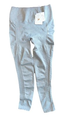 Fabletics Women's Sync High-Waist Perforated 7/8 Leggings Heather Gray XS/4 NWT