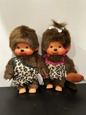 Monchhichi Caveman And Cavewoman Set Of 2