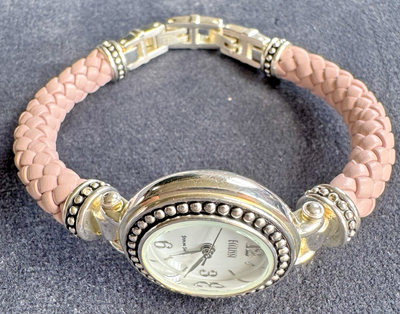 Ecclissi Sterling Silver Ladies Quartz Watch Pink Braided  display picture 2