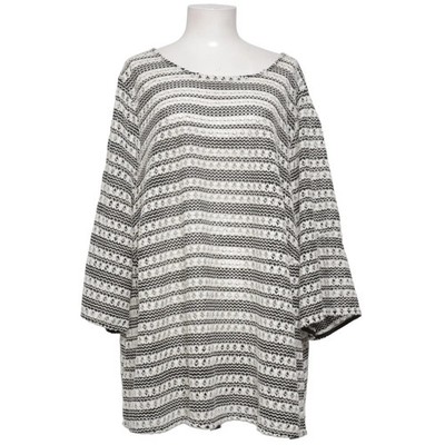 Zizzi, Top, Größe: 3XL, E04188A, Schwarz/Weiß, Chevron, Musterstrick, Damen #2bf