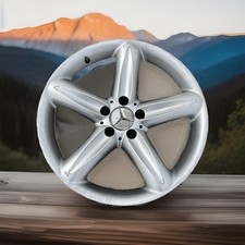  Mercedes R230 Sl500 Sl600 Sl55 8.5 X 18 R18 Wheel Rim Silver 2304010402 Oem