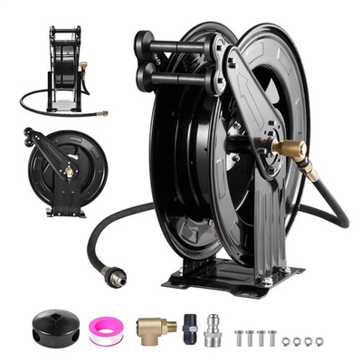 #ad #ad Pressure Washer Hose Reel 50ft x 3 8quot; Steel Wall Floor Mount 4000PSI Only Reel $122.85