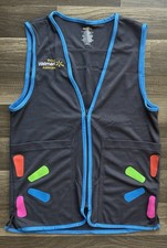Walmart Adult Size XS Employee Worker Associate Navy Blue Zip Vest EUC
