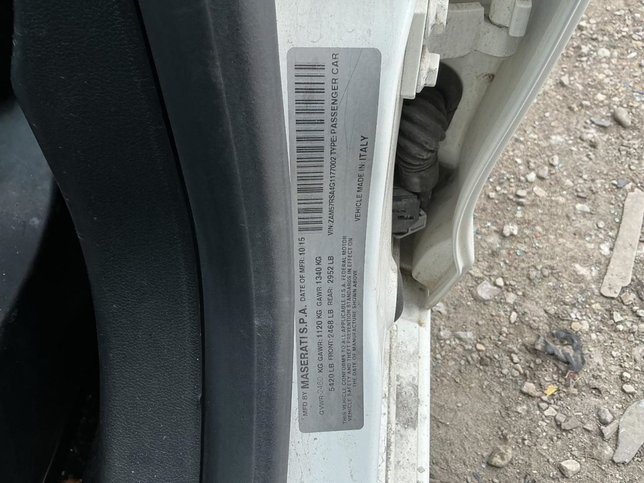 Maserati Ghibli 2016 Radiator P/N 829274
