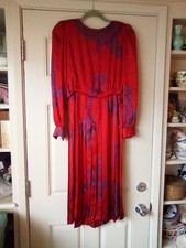 Vintage 80s Adrianna Papell 100% Silk Dress Shoulder Pads Fitted Size 6
