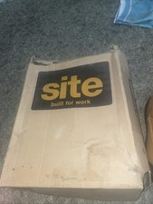 Site Men's Brown Leather Mudguard Steel Toe Safety Work Boots UK Size 10