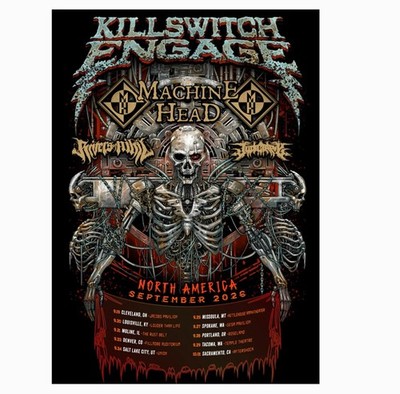 Killswitch Engage Tour 2026 Poster