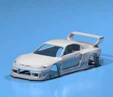 3D Resin FatBoi Wide Body Kit for Hot Wheels Nissan GTR R33 – Custom Mod Set