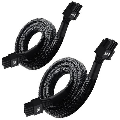 (2-Pack) 8 Pin PCIe Cable for Seasonic PSUs, PCIe 8 Pin Male to PCIe (6+2) Ma...