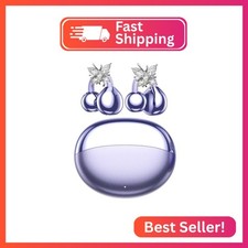 YUEHEMEI Clip-On Open Ear Earbuds with Crystal Butterfly Earrings