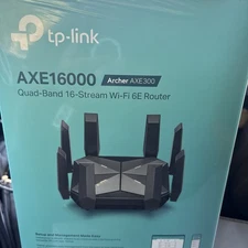 TP-Link AXE16000 Quad-Band WiFi 6E Router (Archer AXE300) - Dual 10Gb Ports