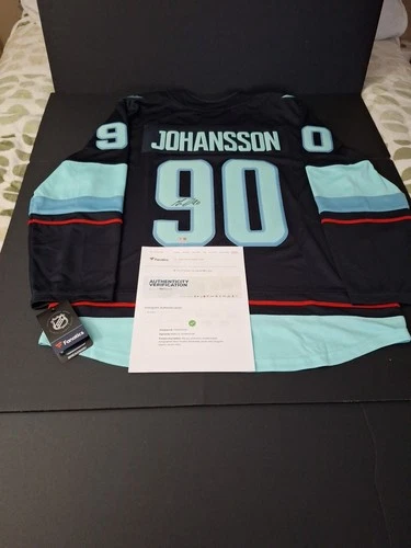MARCUS JOHANSSON SIGNED SEATLE KRAKEN ADIDAS HOCKEY JERSEY XL FANATICS HOLO-COA