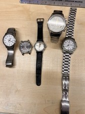 Mixed Lot Of Vintage Timex Watches All Quartz One Is Manual Wind
