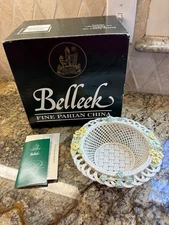 1996 Belleek Limited Ed. Spring Basket Ireland