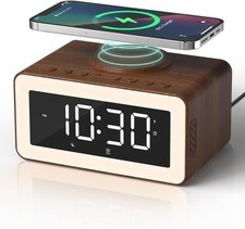 Digital Alarm Clocks for Bedrooms, Bluetooth Speaker, Alarm Clock with Wireless