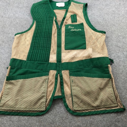 Vintage J Harris & Co Sportswear Vest Mens 50 Green Hunting Shooting Padded USA - Picture 2 of 11