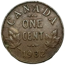 George V /Maple leaf 1 cent 1932 CANADA (923G)