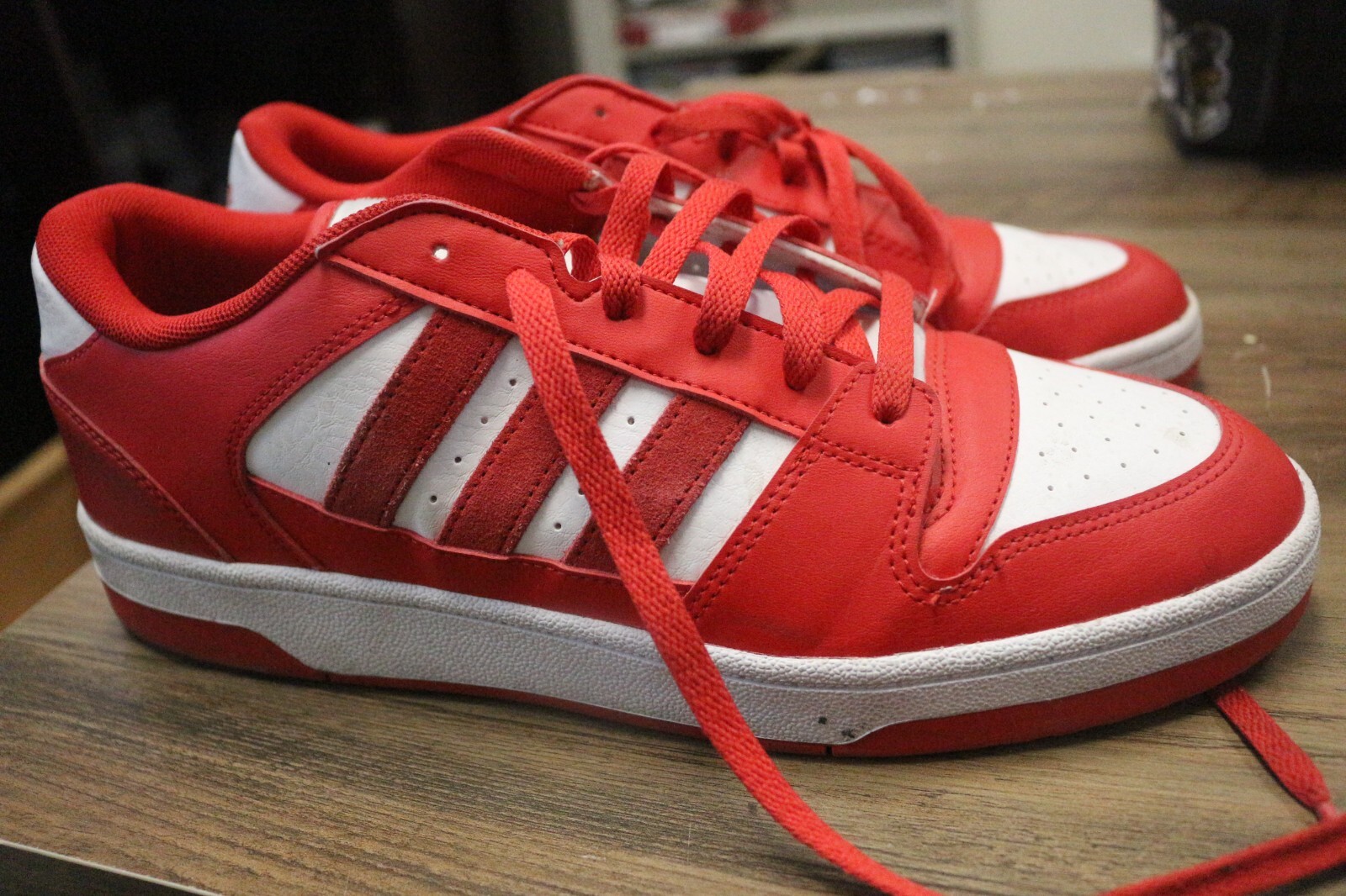 Adidas White/Red Size 12 Adidas White/Red Size 12
