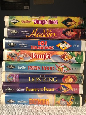 Disney Black Diamond Vhs Tapes Beauty And The Beast Jungle Book Aladdin Etc Ebay