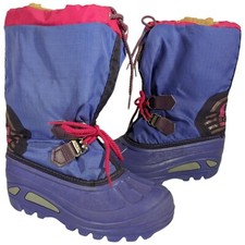 Sorel Purple Winter Snow Boots Kids Size 2 Pink