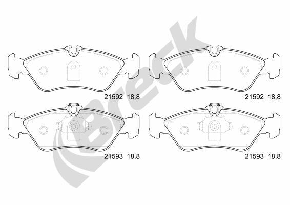 Breck BremsbeläGe Hinten FüR Mercedes-Benz Sprinter 2-T Kasten VW LT 28-46 II-image